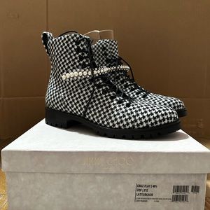 Jimmy Choo Cruz Flat combat boots size 40.5